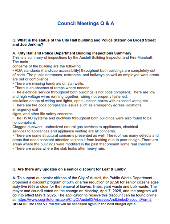 Council Meetings Q & A